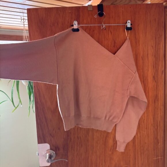 Dusty Rose Asymmetrical Sweater - Picture 4 of 4